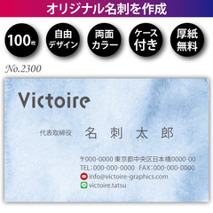 名刺印刷 100枚 両面 フルカラー 紙ケース付 No.2…