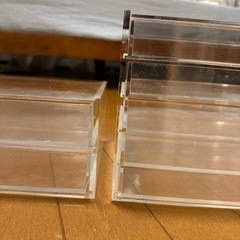無印良品　重なるアクリルケース2段大・5段セットの画像