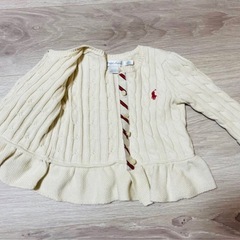 ポロ・ラルフ・ローレン アイボリー カーディガン 85cmの画像