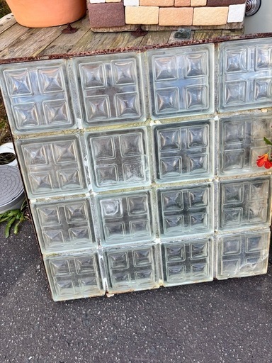 ガラスブロック　ヴィンテージ  アンティーク　レトロ