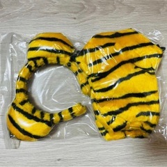 ハロウィン トラのカチューシャと手袋セット キッズ・ベビーの画像