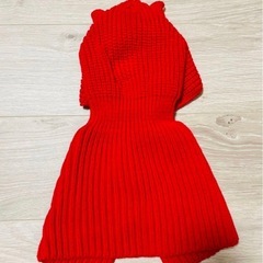 ベビー ハロウィン 赤いウサギ耳付きフードコスチュームの画像