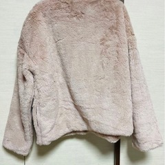 ファーコート ピンクベージュ Mサイズの画像