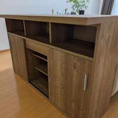 dinos ディノス 対面キッチンのように使えるキッチンカウンター ナチュラルの画像