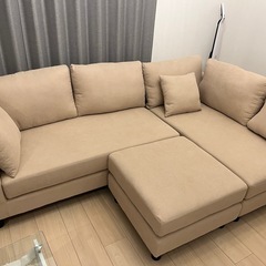 【新品・未使用】モダンデコ 3人掛けカウチソファ L字 レイアウト自由の画像