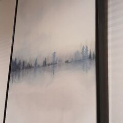キャンバス地の絵2点セットの画像