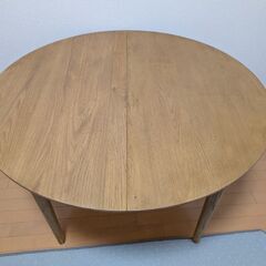 mobler オーク材伸長式ダイニングテーブル 110cm 170cmの画像