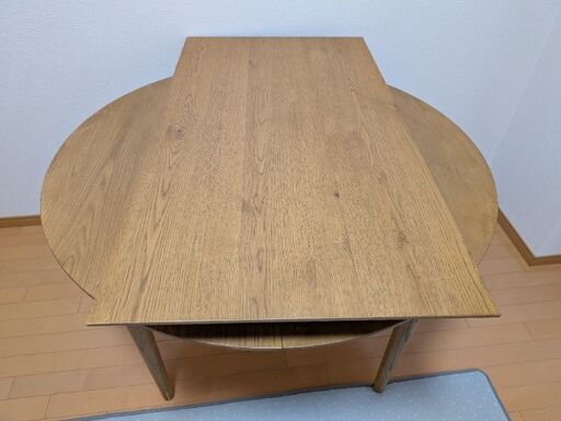 mobler オーク材伸長式ダイニングテーブル 110cm 170cm (るび) 博多の