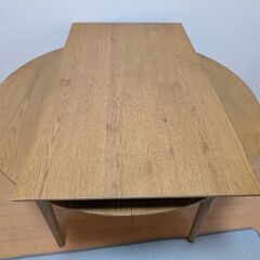 mobler オーク材伸長式ダイニングテーブル 110cm 170cmの画像