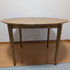 mobler オーク材伸長式ダイニングテーブル 110cm 170cmの画像
