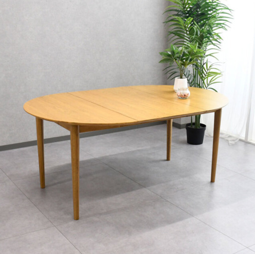 mobler オーク材伸長式ダイニングテーブル 110cm 170cm