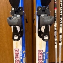 SWALLOW スワロー ジュニアスキー 130cm　ストック （ポール）ケース付きの画像