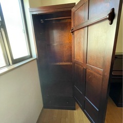 松本民芸家具　DII-12型ワードローブ　衣類収納の画像