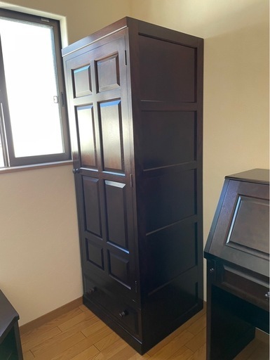 松本民芸家具　DII-12型ワードローブ　衣類収納