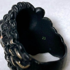GUCCI グッチ ライオン　リング  アニマルモチーフ　23号　マットブラックの画像