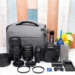 【全国送料無料】 Canon EOS 6D✨ フルサイズ Wi-Fi転送 カメラバッグ付き 超望遠 ダブルレンズセット カメラバッグ付き ズームセット✨ 届いたらすぐに使えます✨ キヤノン キャノンの画像