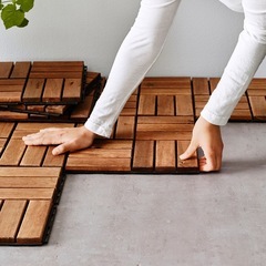 【お話し中】IKEA テルノー3点セット　テーブル＆チェア2脚 &タイル　屋外用の画像