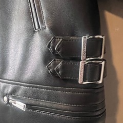 【新品】GU×UNDERCOVER ダブルライダースジャケットSサイズ ブラックの画像