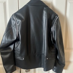 【新品】GU×UNDERCOVER ダブルライダースジャケットSサイズ ブラックの画像
