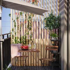 【お話し中】IKEA テルノー3点セット　テーブル＆チェア2脚 &タイル　屋外用の画像