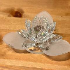 クリスタル花 オブジェ 飾り 重しの画像