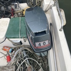 福岡発　エンジン始動船体動画あり⭕️船体 エンジン 共にYAMAHA🥹🤍船検1年付き 係留続行出来ます⭕️全国どこでも陸送します(⁎ᴗ͈ˬᴗ͈⁎)‼️の画像