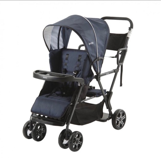 新品未使用　カトージ　二人でゴー　二人乗りベビーカー　ネイビー