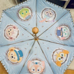 【上海ディズニーランドで購入した正規品】【1度のみ使用】ダッフィー＆フレンズ晴雨兼用傘（雨傘、日傘）の画像