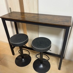 【極美品】カウンターテーブル セット バーチェア＆ハイテーブルの画像