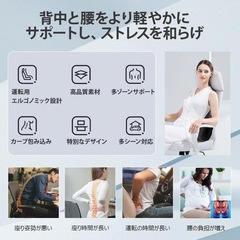 【新品】車 ヘッドレスト ネックパッド 頚椎サポート 低反発 メモリーコットン 内部のメモリーフォームで 通気性 取り付け簡単 洗濯可能の画像