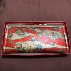金更紗 本染め がま口長財布 和柄 未使用の画像