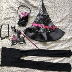 新品ハロウィン　140cm 魔女　インパ　USJ キッズ　女の子　撮影会　長袖　コスプレセット　コスチュームの画像