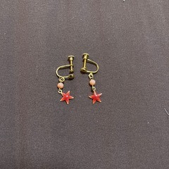 本珊瑚 イヤリング ネックレス セット 星 スター ピンク 未使用の画像