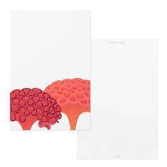 【新品 / 伊予和紙】箔 ケイトウ柄 便箋・はがき箋 2点セット レタ－セットの画像