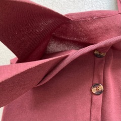 【スクエアネック】ノースリーブトップス タンクトップ えんじ色 フリーサイズの画像