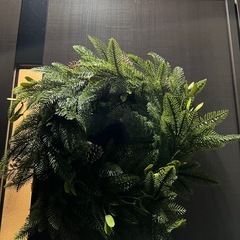 IKEA VINTERFINT ヴィンテルフィント 造花のリース, 室内/屋外用/松ぼっくり グリーン, 60 cmの画像