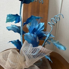🌹ブルー系アートフラワー　フラワーアレンジ　造花🌹の画像