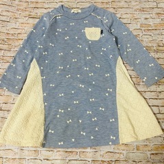 【まとめ売り・100サイズ】長袖　トップス　ワンピース　２点セットの画像