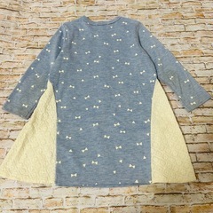 【まとめ売り・100サイズ】長袖　トップス　ワンピース　２点セットの画像