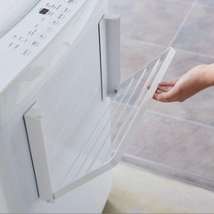 【山崎実業】TOWER ホワイト 洗濯機横マグネット折り畳み棚の画像