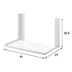 【山崎実業】TOWER ホワイト 洗濯機横マグネット折り畳み棚の画像