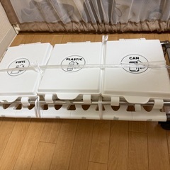分別ごみ箱 3分別 キャスター付きの画像