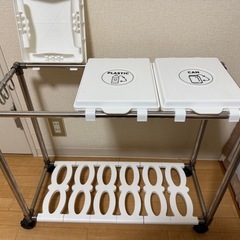 分別ごみ箱 3分別 キャスター付きの画像