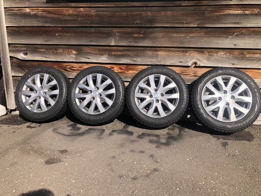 【成約になりました。ありがとうございました。】軽自動車スタッドレス4本セット！スズキ純正アルミホイール付き！！すぐ履けます！！！155/65R14  急ぎの方、本日引き取り可能！