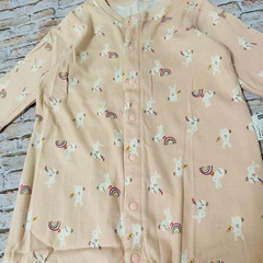 【UNIQLO・80サイズ】綿100% 長袖　長ズボン　ロンパースの画像