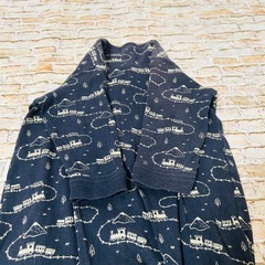 【UNIQLO・80サイズ】綿100% 長袖　長ズボン　ロンパース　紺色の画像
