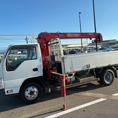 いすゞエルフ　クレーン車　ユニックの画像