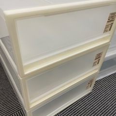 無印良品 MUJI 衣装ケース引出式３段 オマケ付き の画像