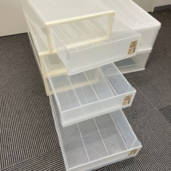 無印良品 MUJI 衣装ケース引出式３段 オマケ付き の画像