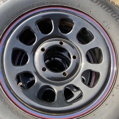 ブリヂストン　スタッドレス　4本 　デイトナホイール付きの画像